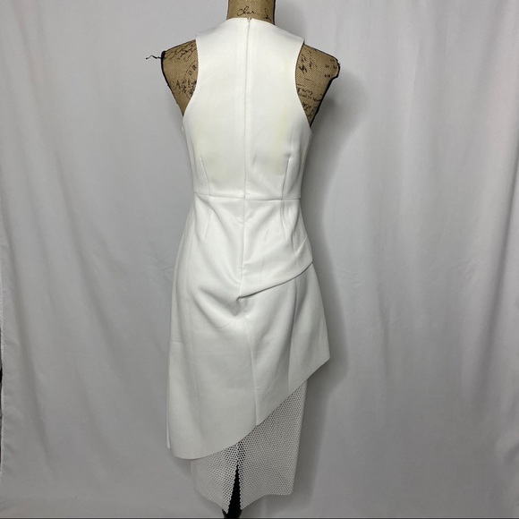 Elliatt White Mesh Contrast Cocktail Dress - Picture 6 of 16